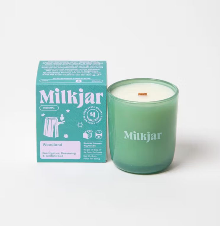 Milk Jar Candle - Woodland
