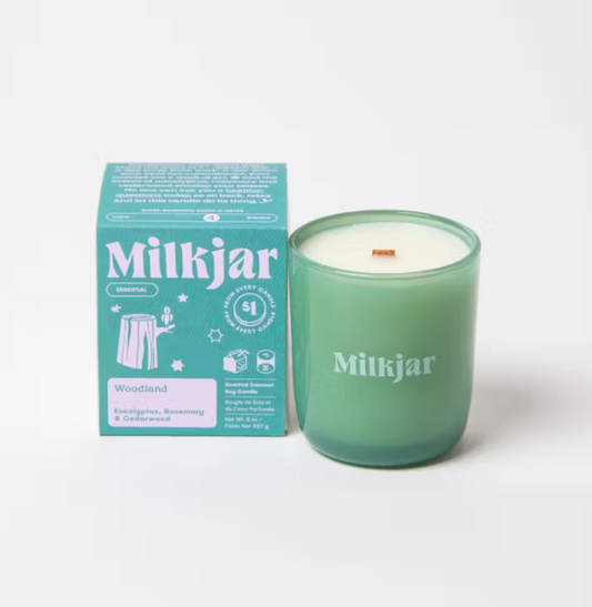 Milk Jar Candle - Woodland