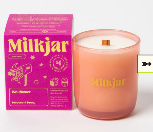 Milk Jar Candle - Wallflower